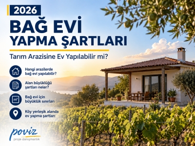 Bağ Evi Yapma Şartları 2026 – Tarım Arazisine Ev Yapılabilir mi?